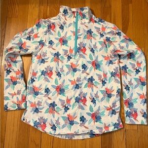 Vera Bradley French Terry 1/4 Zip Floral Sweatshirt Pullover size Small